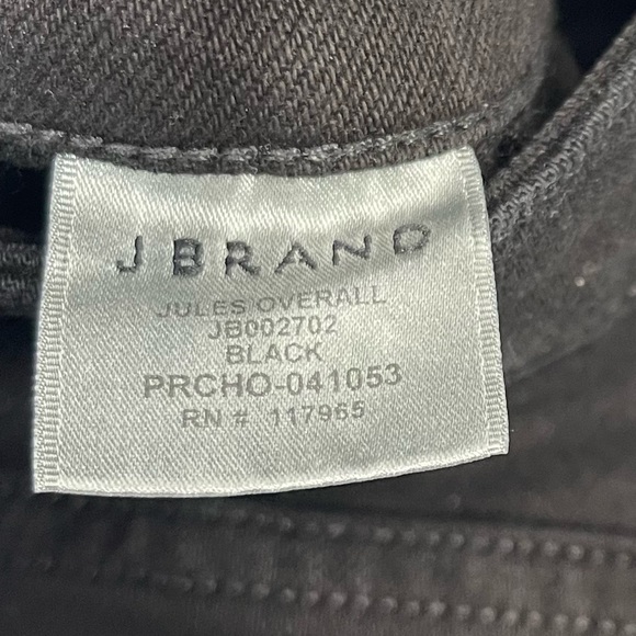 J BRAND JULES OVERALLS JEAN DUNGAREES BLACK BOYFRIEND STRAIGHT LEG RETRO DENIM M - Picture 11 of 16